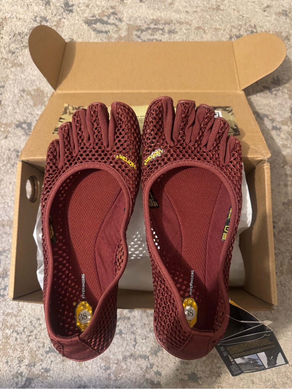 Vibram Women’s Burgundy Mesh FiveFinger Shoes